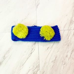 Gymboree Ear-warmer Blue with Green Pom Poms One Size New with Tags